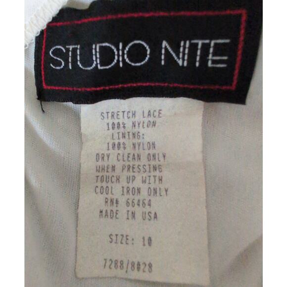 Vintage Mesh Lace Midi Slip Dress XS Stretch Whimsigoth Witchy Fairy Grunge Y2K - Picture 5 of 5